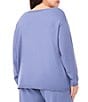Vince Camuto Plus Size Coordinating Crew Neck Long Sleeve Blouse, Color:Horizon Blue - Image 2