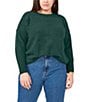 Vince Camuto Plus Size Crew Neck Long Sleeve Extended Shoulder Seamed Cozy Statement Sweater, Color:Wise - Image 1