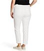 Vince Camuto Plus Size Frayed Hem Skinny Ankle Jeans, Color:Ultra White - Image 2