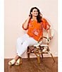 Vince Camuto Plus Size Frayed Hem Skinny Ankle Jeans, Color:Ultra White - Image 4