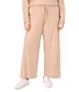 Vince Camuto Plus Size Coordinating Knit Wide Leg Drawstring Pants, Color:Warm Oatmeal Heather - Image 1