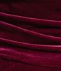 Color:Fuchsia - Image 3 - Plus Size Long Sleeve Velvet Twist V-Neck Long Sleeve Sheath Dress