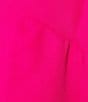 Color:Hot Pink - Image 4 - Plus Size Luxe Crepe De Chine 3/4 Ruffle Sleeve V-Neck Crisscross Hem Tunic