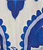 Vince Camuto Plus Size Printed Halter Neck Sleeveless Belted Maxi A-Line Dress, Color:Blue - Image 3