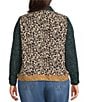 Vince Camuto Plus Size Printed Woven Long Sleeve Border Button Front Shirt, Color:Deep Forest - Image 2