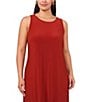 Vince Camuto Plus Size Sleeveless Crew Neck Keyhole Back Knit Maxi Dress, Color:Chili - Image 3