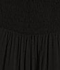 Color:Rich Black - Image 3 - Plus Size Square Neck Sleeveless Empire Waist Maxi Dress