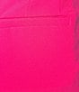 Color:Hot Pink - Image 4 - Plus Size Straight Leg Front Pleat Cuffed Hem Soho Stretch Twill Tailored Pants