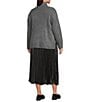 Vince Camuto Plus Size Turtleneck Long Sleeve Twofer Slip Maxi Dress, Color:Salt N Pepper - Image 4