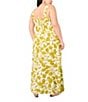 Vince Camuto Plus Size Woven Floral Print Square Neck Sleeveless Shift Maxi Dress, Color:Green Oasis - Image 2