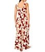 Vince Camuto Printed Square Neck Sleeveless Shift Maxi Dress, Color:Chili - Image 2