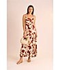 Vince Camuto Printed Square Neck Sleeveless Shift Maxi Dress, Color:Chili - Image 6