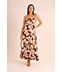 Vince Camuto Printed Square Neck Sleeveless Shift Maxi Dress, Color:Chili - Image 8
