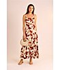 Vince Camuto Printed Square Neck Sleeveless Shift Maxi Dress, Color:Chili - Image 9