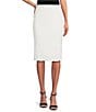 Color:Ultra white - Image 1 - Pull-On Pencil Midi Skirt