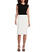 Color:Ultra white - Image 3 - Pull-On Pencil Midi Skirt