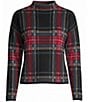Vince Camuto Pullover Plaid Knit Mock Neck Sweater - Image 5