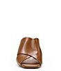 Color:GOLDEN WALNUT - Image 5 - Rehnya Leather Banded Slide Sandals