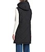 Vince Camuto Reversible Faux Fur Quilted Pattern Stand Collar Zip Front Vest, Color:Black/Black - Image 3