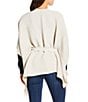 Vince Camuto Reversible Pleated Belt Wrap Topper, Color:Oat - Image 3