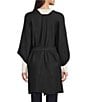 Vince Camuto Reversible Pleated Belt Wrap Topper, Color:Black - Image 3
