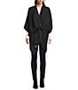 Vince Camuto Reversible Pleated Belt Wrap Topper, Color:Black - Image 5