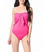 Vince Camuto Sanremo Solids Convertible High Waisted Bikini Swim Bottom, Color:Vivid Pink - Image 3