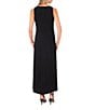 Vince Camuto Round Neck Gathered Twist Shift Maxi Dress, Color:Rich Black - Image 2