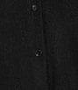 Vince Camuto Round Neck Short Sleeve Button Front Cardigan, Color:Rich Black - Image 4