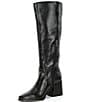 Color:Black Tumbled - Image 5 - Sangeti Tumbled Leather Square Toe Tall Boots