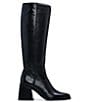 Color:Black Tumbled - Image 2 - Sangeti Tumbled Leather Tall Wide Calf Boots