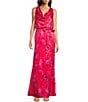Color:Red - Image 1 - Satin Halter Neck Sleeveless Dress