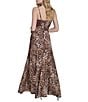 Vince Camuto Satin Leopard Print Drape Neck Sleeveless Maxi Dress, Color:Brown - Image 2