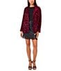 Vince Camuto Sequin Notch Lapel Long Sleeve Blazer Jacket, Color:Crimson - Image 3