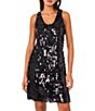 Vince Camuto Sequin V-Neck Sleeveless Mini Dress - Image 3