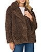 Vince Camuto Sherpa Fleece Notch Collar Long Sleeve Snap Front Jacket - Image 1