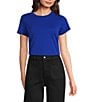 Vince Camuto Short Sleeve Crew Neck Knit Tee Shirt - Image 1