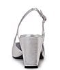 Color:Silver - Image 3 - Sindree Leather Slingback Pumps