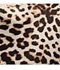 Color:Brown - Image 3 - Sleeveless Halter Neck Animal Print Satin Midi Dress