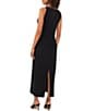 Color:Rich Black - Image 2 - Sleeveless Keyhole Back Jewel Neck A-Line Maxi Dress