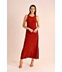 Vince Camuto Sleeveless Keyhole Back Crew Neck A-Line Maxi Dress, Color:Chili - Image 5