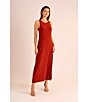 Vince Camuto Sleeveless Keyhole Back Crew Neck A-Line Maxi Dress, Color:Chili - Image 6