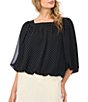 Vince Camuto Square Neck 3/4 Sleeve Bubble Blouse - Image 1