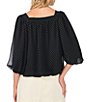 Vince Camuto Square Neck 3/4 Sleeve Bubble Blouse - Image 2