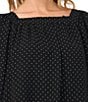 Vince Camuto Square Neck 3/4 Sleeve Bubble Blouse - Image 4