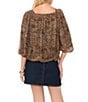 Vince Camuto Square Neck 3/4 Sleeve Bubble Blouse - Image 2