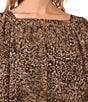 Vince Camuto Square Neck 3/4 Sleeve Bubble Blouse - Image 4