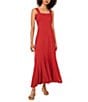 Vince Camuto Square Neck Sleeveless Shift Maxi Dress, Color:Chili - Image 1