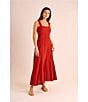 Vince Camuto Square Neck Sleeveless Shift Maxi Dress, Color:Chili - Image 5