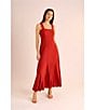 Vince Camuto Square Neck Sleeveless Shift Maxi Dress, Color:Chili - Image 6